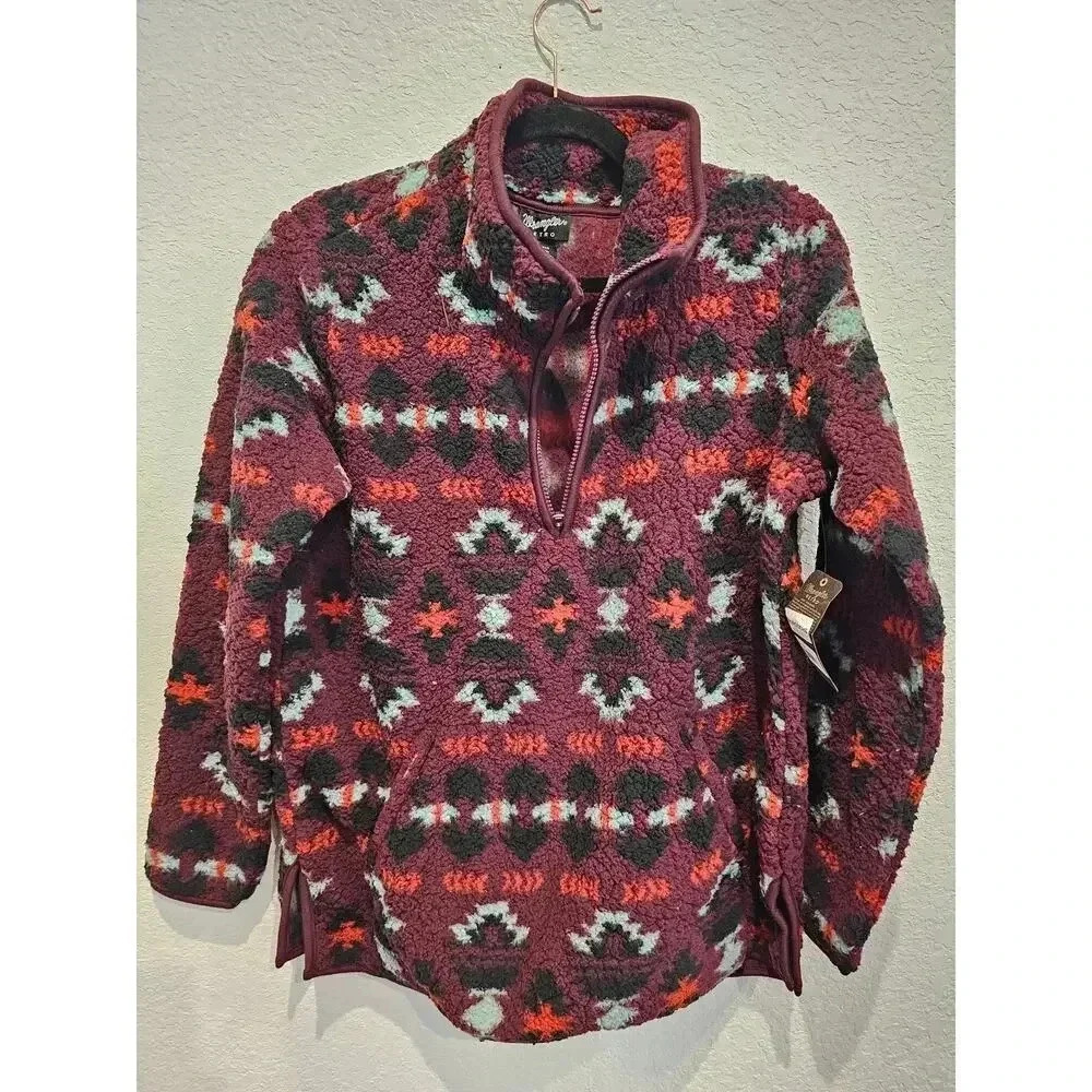Wrangler Sherpa Aztec print pullover